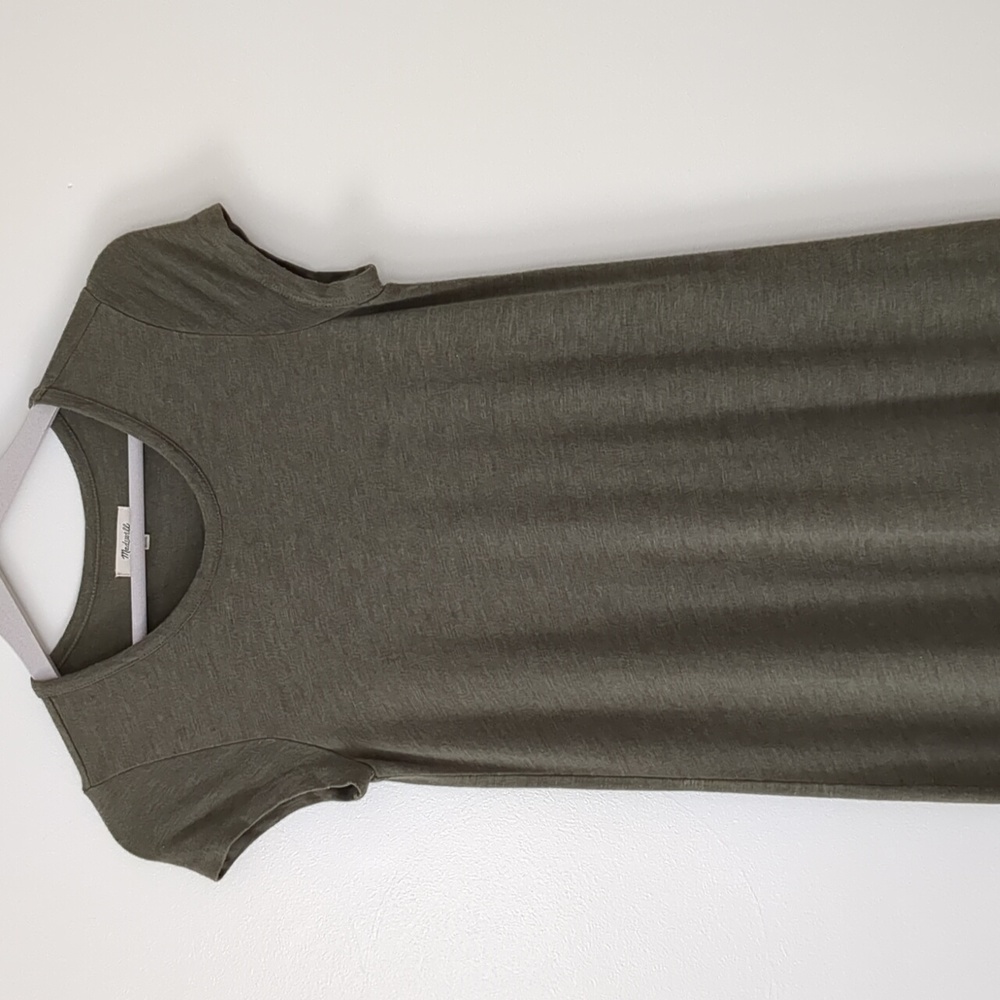 Madewell Highland Olive Green Relaxed Tee Shirt Midi Dress Women's Size XS - Picture 3 of 10